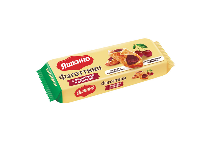 «Яшкино», фаготтини с вишнёвой начинкой, 125 г «Яшкино», фаготтини с вишнёвой начинкой, 125 г