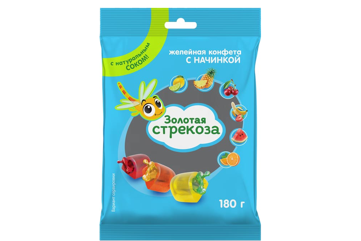 Конфеты желейные «Золотая стрекоза», 180 г Конфеты желейные «Золотая стрекоза», 180 г