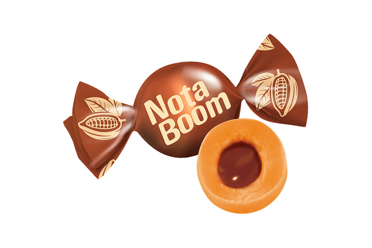Жевательные конфеты NotaBoom с шоколадным кремом (коробка 5 кг)