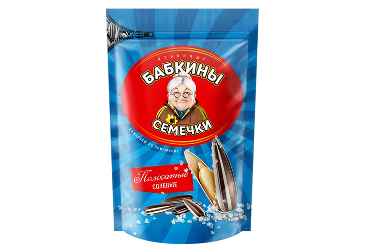 «Бабкины семечки», семечки полосатые, солёные, 240 г