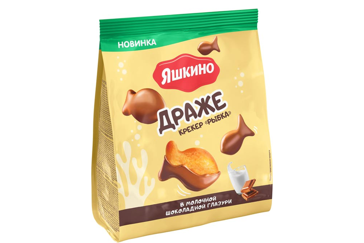 Драже крекер «рыбка» в молочной шоколадной глазури, 180 г Драже крекер «рыбка» в молочной шоколадной глазури, 180 г