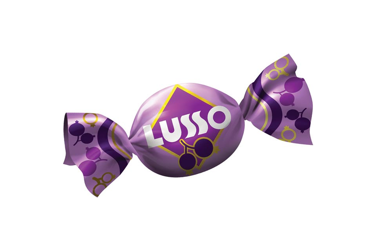 Конфета Lusso со вкусом чёрной смородины (упаковка 0,5 кг)