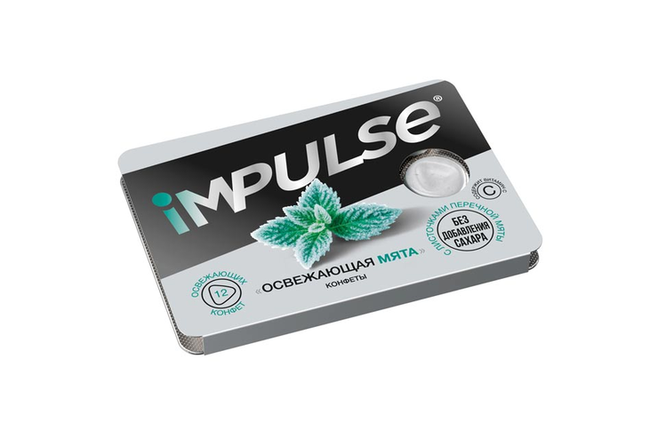 «Impulse», конфеты «Освежающая мята», 12 г