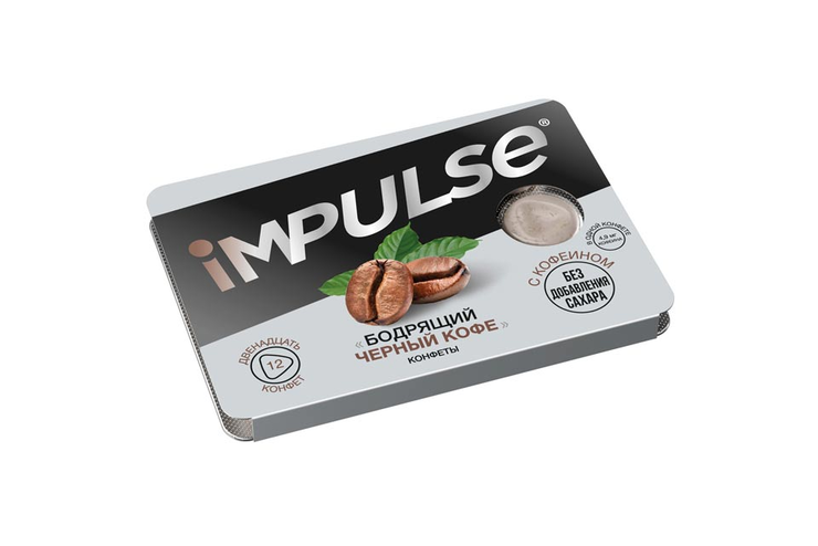 «Impulse», конфеты «Бодрящий черный кофе», 12 г