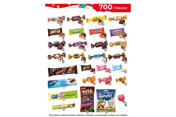 Б9 Набор новогодний подарочный, 700 г