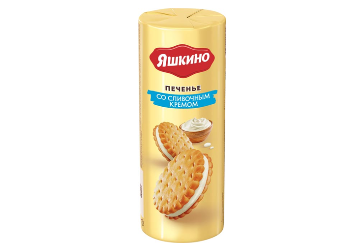 «Яшкино», печенье-сэндвич со сливочным кремом, затяжное, 190 г