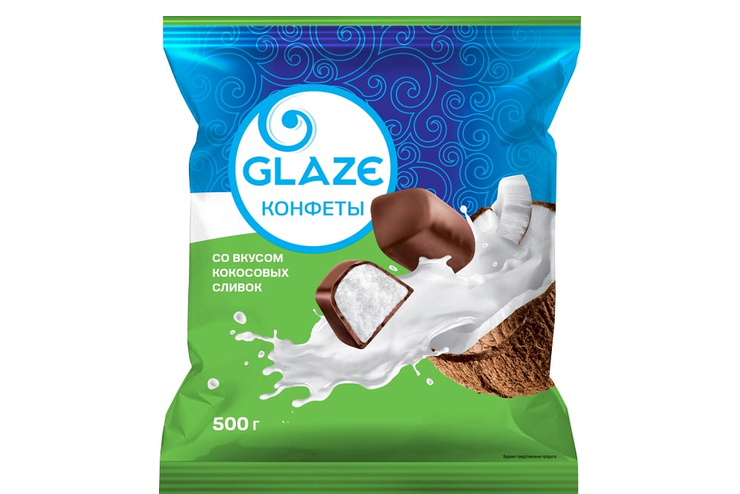 Конфета «Глэйс» со вкусом кокосовых сливок (упаковка 0,5 кг)