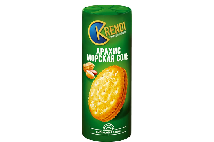 «Krendi», крекер-сэндвич Peanut&sea salt, 170 г