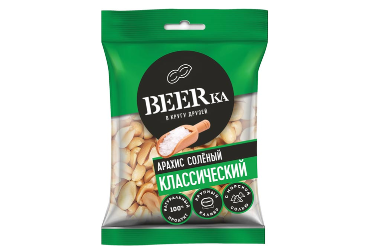 «Beerka», арахис жареный, солёный, 90 г