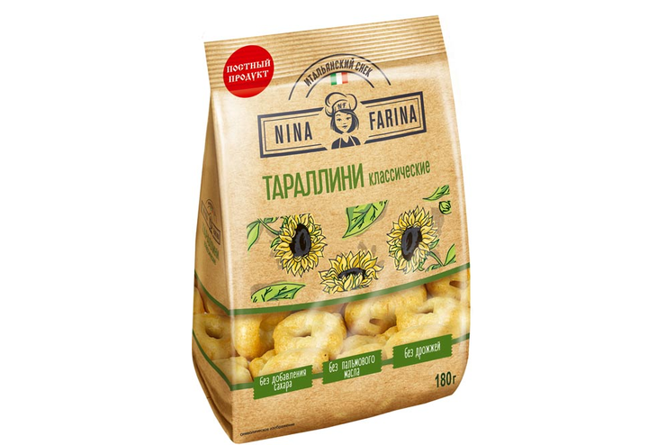 «Nina Farina», тараллини классические, 180 г
