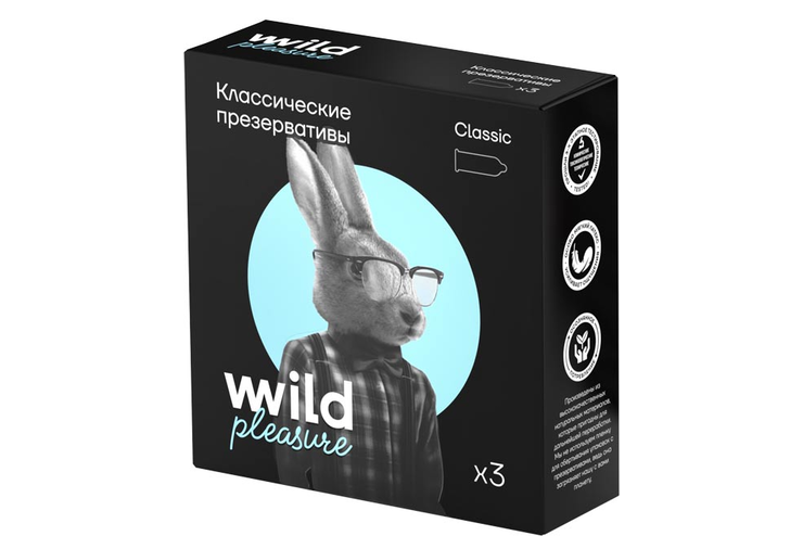 Презервативы латексные Classic, 3 шт «Wild Pleasure», 13,4 г