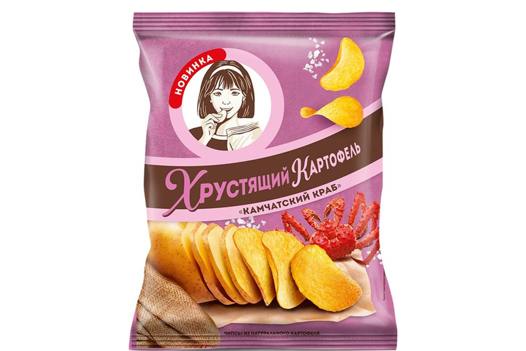 «Хрустящий картофель», чипсы со вкусом «Камчатский краб», 160 г