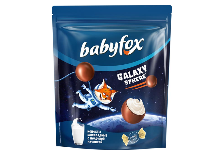«BabyFox», конфеты шоколадные Galaxy sphere, 130 г
