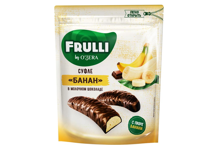 «O'Zera», конфеты Frulli суфле банана в шоколаде, 125 г «O'Zera», конфеты Frulli суфле банана в шоколаде, 125 г