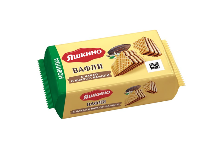 «Яшкино», вафли с какао и вкусом ванили, 200 г