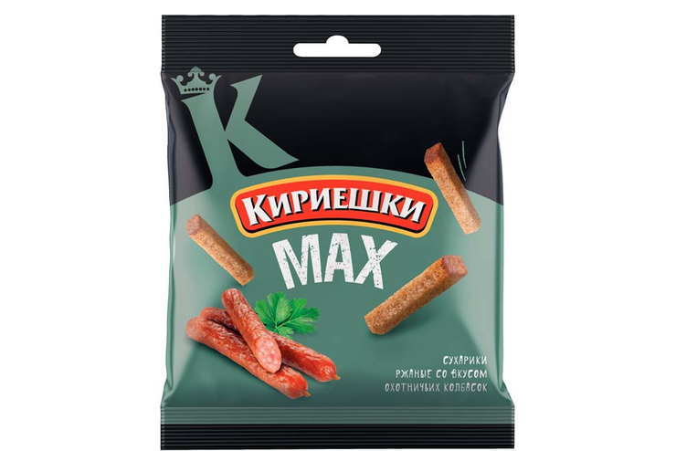 «Кириешки», сухарики со вкусом охотничьих колбасок, 40 г «Кириешки», сухарики со вкусом охотничьих колбасок, 40 г