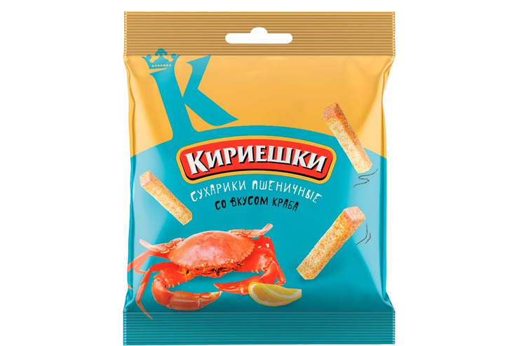 «Кириешки», сухарики со вкусом краба, 40 г
