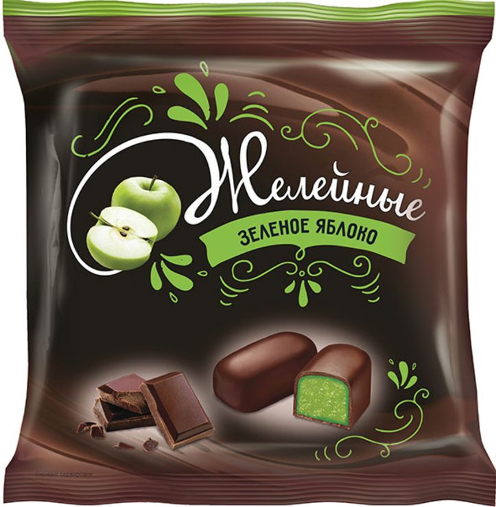 Конфета «Зелёное яблоко», желейная, 180 г - купить по цене ...