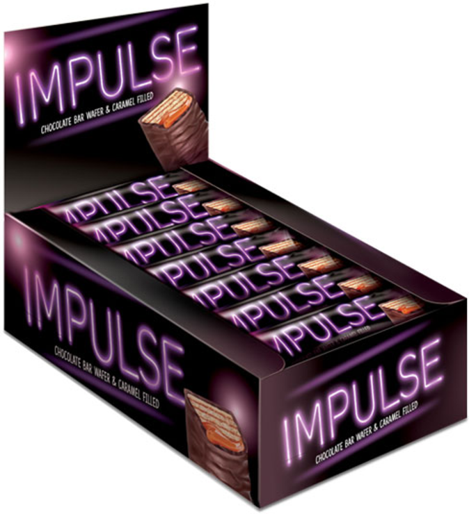 Вафли «Impulse» с мягкой карамелью в глазури, 16 г - купить по цене ...