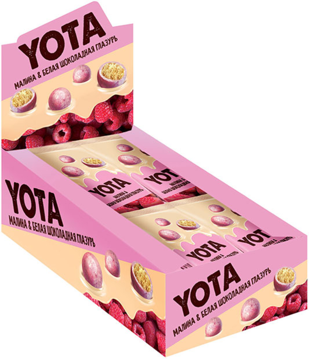«Yota»,дражехрустящийшариквмалиновойглазури,40г(упаковка16шт)