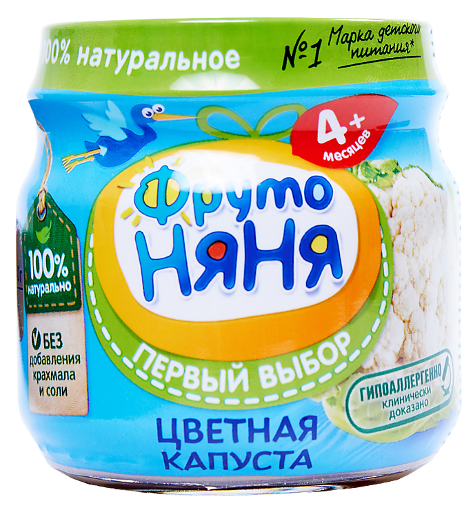 Овощное пюре фрутоняня капуста цветная 80г