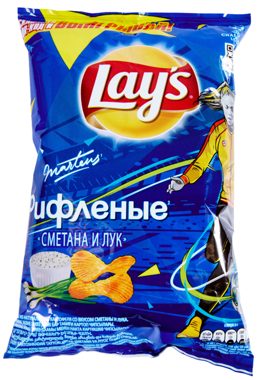 Чипсы «Lay's» рифленые Сметана и лук, 80 г – купить по приятной цене с ...