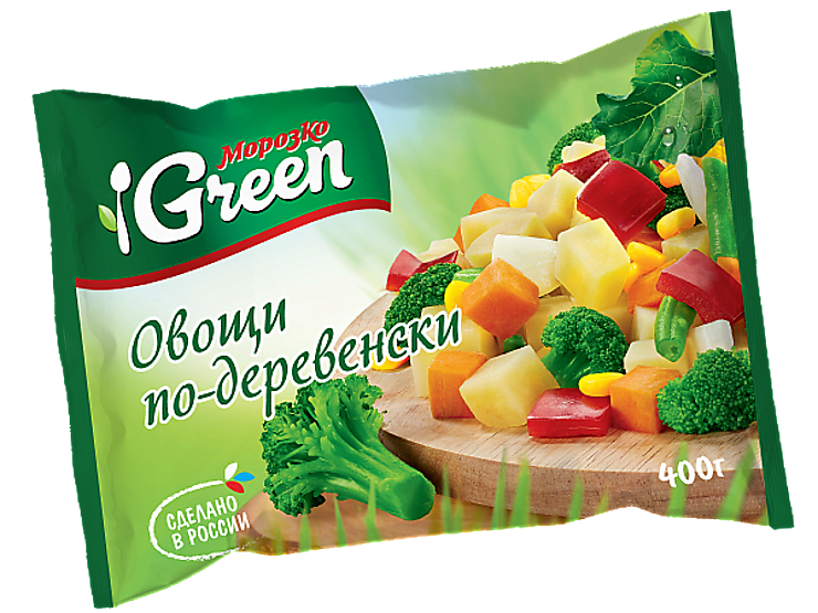 Овощи по-деревенски «Морозко Green», 400 г – купить по приятной цене с доставкой на дом в интернет-магазине Ярче