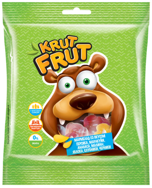 «KrutFrut»,мармеладжевательныйвформеозорныхмишек,30г