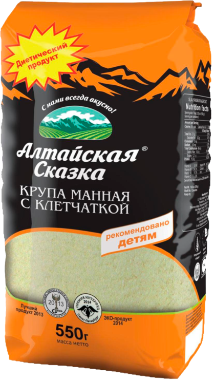 Крупа манная «Алтайская сказка» с клетчаткой, 550 г – купить по ...