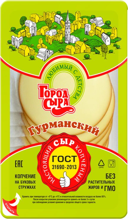 Сыр40%«Городсыра»Гурманскийвнарезке,150г