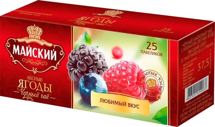 Чай черный «Майский» Лесные ягоды – купить по приятной цене с доставкой ...