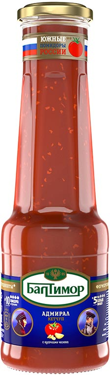Кетчуп «Адмирал» с кусочками чеснока «Балтимор», 530 г - купить по цене ...