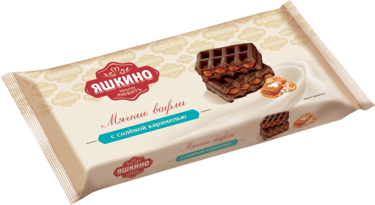 Мягкие вафли «Яшкино» с соленой карамелью, 120 г - купить по цене ...