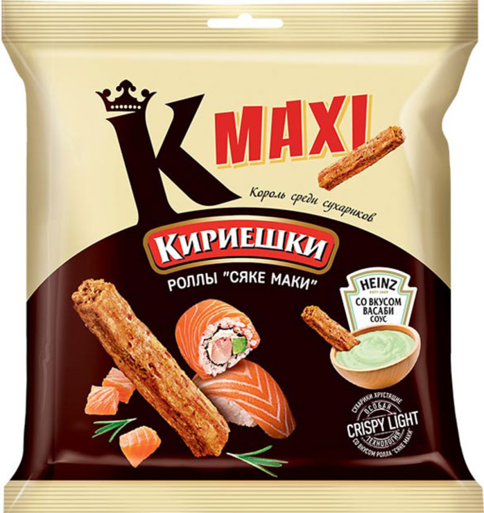Сухарики со вкусом роллов «Сяке маки» и с соусом со вкусом васаби ...