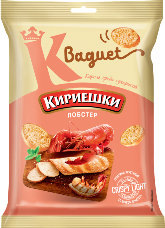 Сухарики «Кириешки Baguet» со вкусом лобстера, 50 г – купить по ...