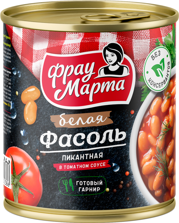 Фасоль «Фрау Марта» белая пикантная, 310 г – купить по приятной цене с ...