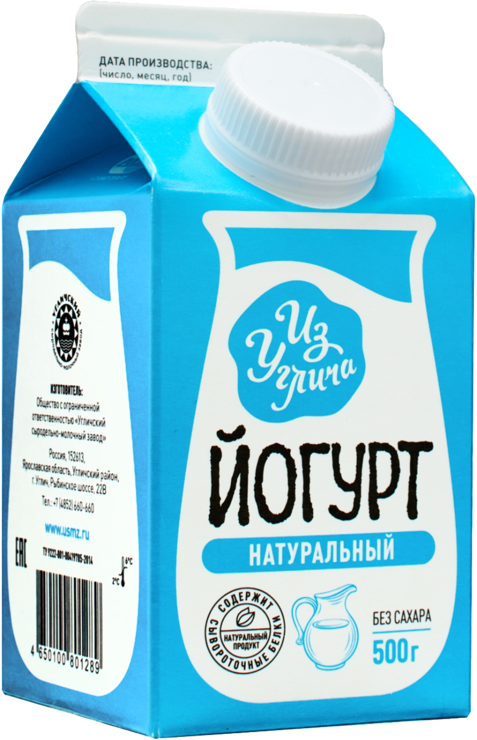 Йогурт питьевой 1.5% «Из Углича» Натуральный, 500 г – купить по ...