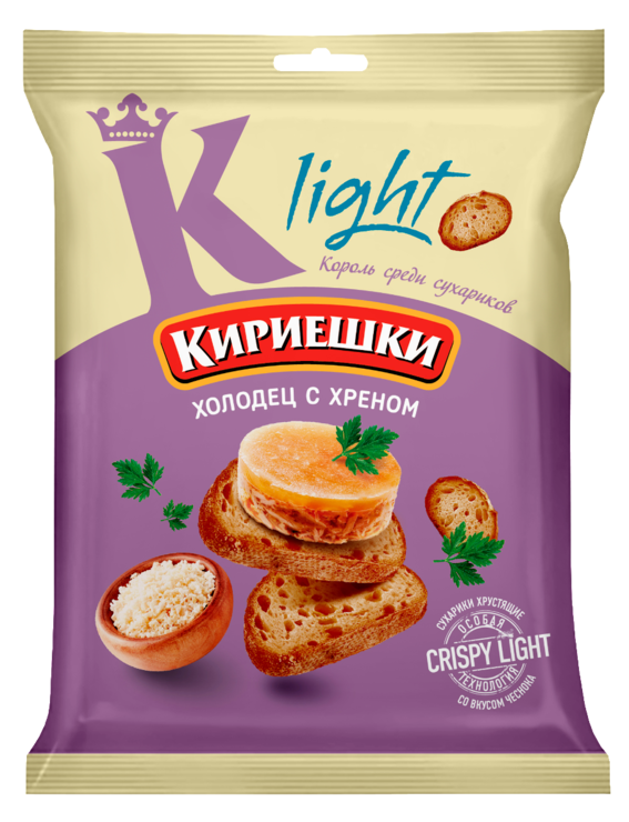 Сухарики «Кириешки Light» Холодец с хреном, 33 г – купить по приятной ...