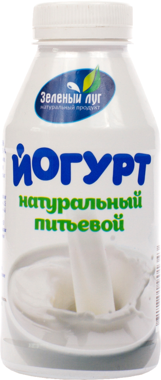 Йогурт питьевой 2.5% «Зеленый луг» Натуральный, 340 г – купить по ...