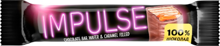 Вафли «Impulse» с мягкой карамелью в глазури, 16 г - купить по цене ...