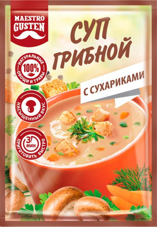 Картофельный суп-пюре с сухариками