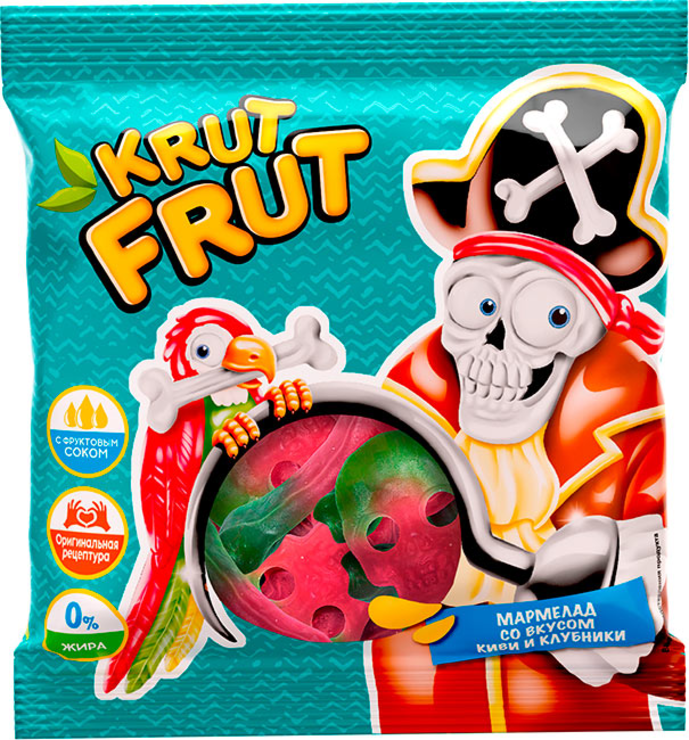 «KrutFrut»,мармеладжевательныйвформечереповикостей,70г