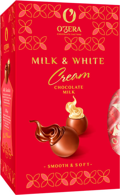 Шоколадные конфеты Milk & White Cream «O'Zera», 200 г - купить по цене ...