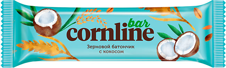 Зерновой батончик Cornline с кокосом. Злаковый батончик с кокосом. Злаковый батончик с кокосом и воздушным рисом. Батончик Cornline состав.