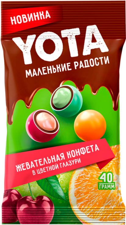 Драже жевательная конфета в цветной глазури «Yota», 40 г - купить по ...