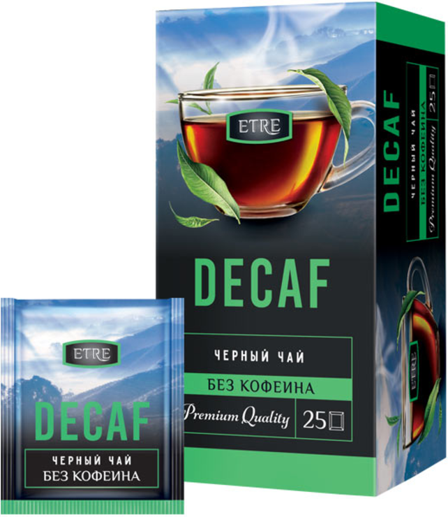 Чай черный Decaf, 25 пакетиков «ETRE», 45 г - купить по цене ...