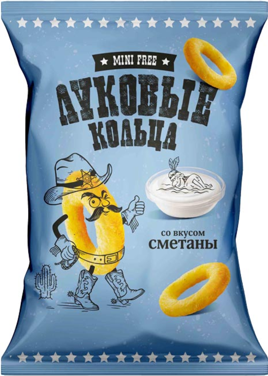 Луковые кольца со вкусом сметаны «Mini Free», 100 г - купить по цене ...