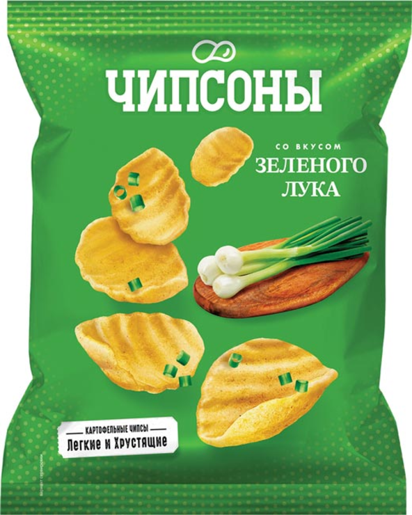 Чипсы со вкусом зелёного лука «Чипсоны», 90 г - купить по цене ...
