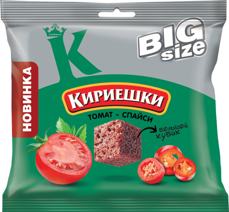 Сухарики «Томат спайси» «Кириешки Big Size», 80 г - купить по цене ...