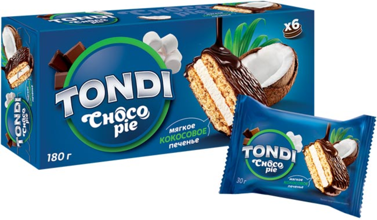 «Tondi»,chocoPieкокосовый,180г